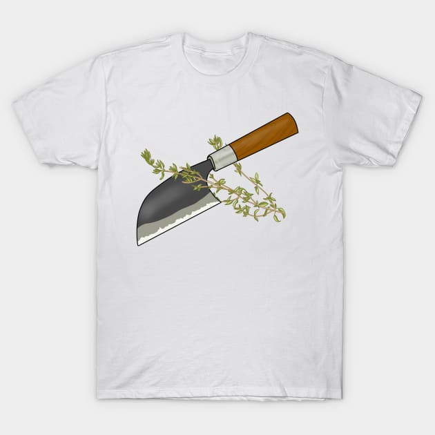 Kamagata Knife with Thyme T-Shirt by GiggleFist